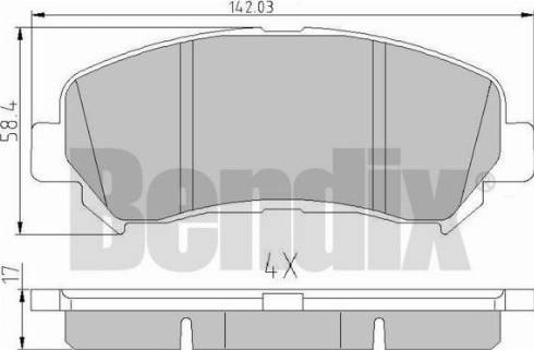 BENDIX 510520 - Гальмівні колодки, дискові гальма avtolavka.club