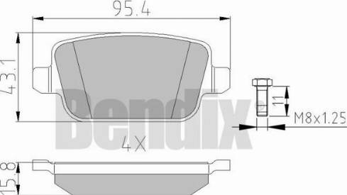 BENDIX 510527 - Гальмівні колодки, дискові гальма avtolavka.club