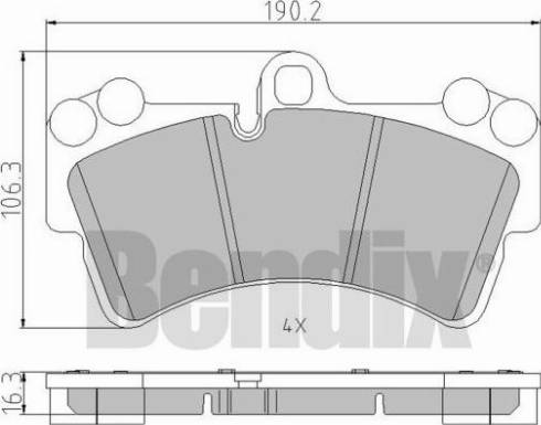 BENDIX 510579 - Гальмівні колодки, дискові гальма avtolavka.club