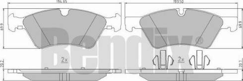 BENDIX 510575 - Гальмівні колодки, дискові гальма avtolavka.club