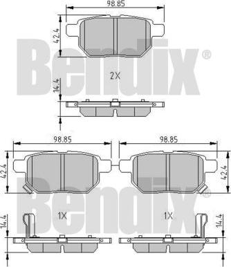 BENDIX 510573 - Гальмівні колодки, дискові гальма avtolavka.club