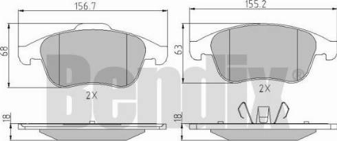 BENDIX 510698 - Гальмівні колодки, дискові гальма avtolavka.club