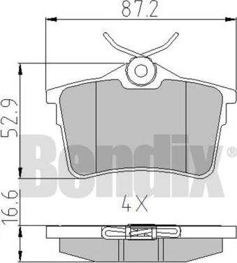 BENDIX 510650 - Гальмівні колодки, дискові гальма avtolavka.club