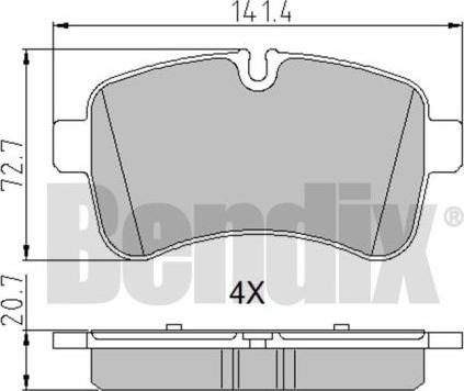 BENDIX 510663 - Гальмівні колодки, дискові гальма avtolavka.club