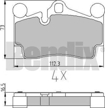 BENDIX 510604 - Гальмівні колодки, дискові гальма avtolavka.club