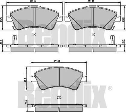 BENDIX 510608 - Гальмівні колодки, дискові гальма avtolavka.club