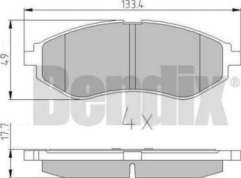 BENDIX 510635 - Гальмівні колодки, дискові гальма avtolavka.club