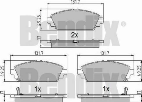 BENDIX 510638 - Гальмівні колодки, дискові гальма avtolavka.club