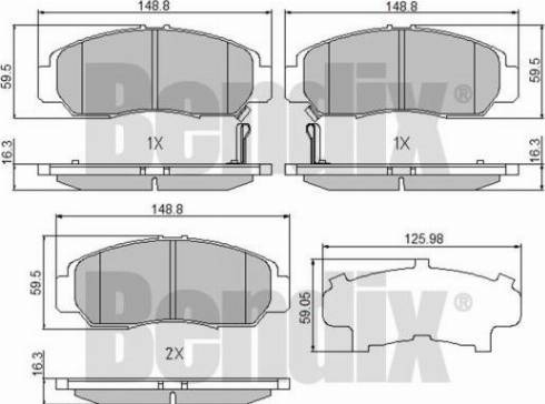 BENDIX 510625 - Гальмівні колодки, дискові гальма avtolavka.club