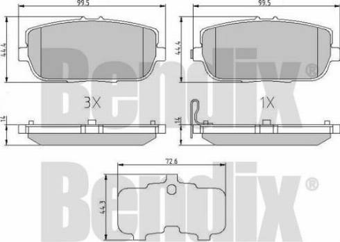 BENDIX 510627 - Гальмівні колодки, дискові гальма avtolavka.club