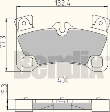 BENDIX 510676 - Гальмівні колодки, дискові гальма avtolavka.club