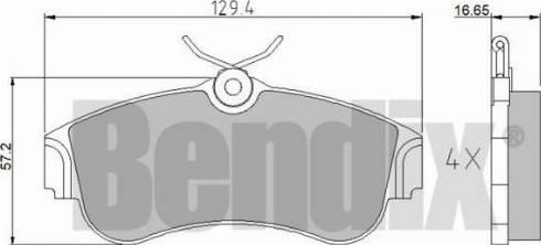 BENDIX 510099 - Гальмівні колодки, дискові гальма avtolavka.club