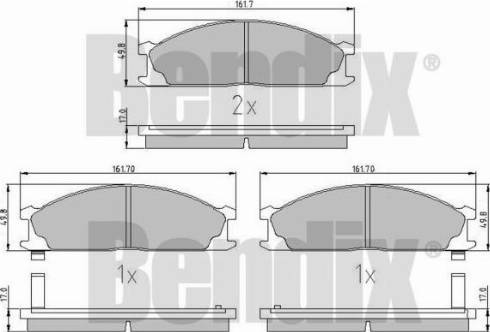 BENDIX 510096 - Гальмівні колодки, дискові гальма avtolavka.club