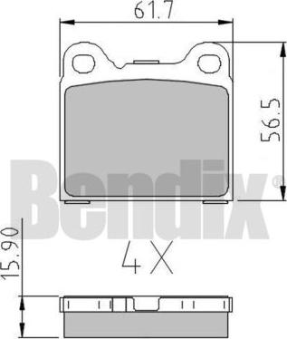 BENDIX 510091 - Гальмівні колодки, дискові гальма avtolavka.club