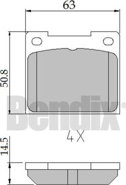 BENDIX 510097 - Гальмівні колодки, дискові гальма avtolavka.club