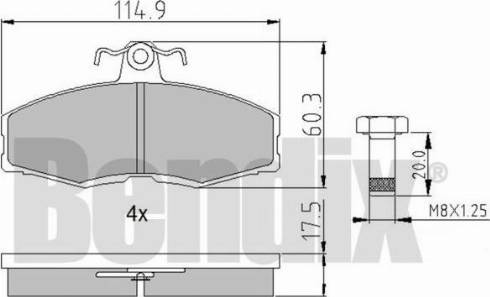 BENDIX 510062 - Гальмівні колодки, дискові гальма avtolavka.club