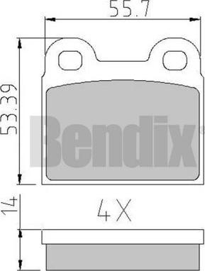 BENDIX 510007 - Гальмівні колодки, дискові гальма avtolavka.club