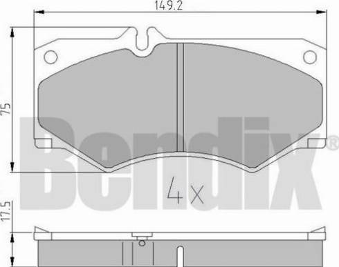 BENDIX 510015 - Гальмівні колодки, дискові гальма avtolavka.club