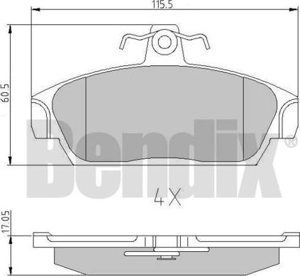 BENDIX 510085 - Гальмівні колодки, дискові гальма avtolavka.club