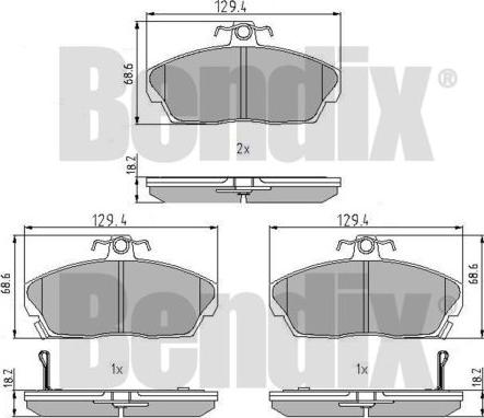 BENDIX 510083 - Гальмівні колодки, дискові гальма avtolavka.club