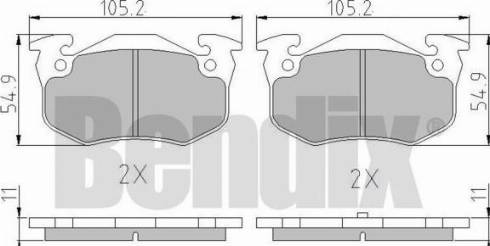 BENDIX 510036 - Гальмівні колодки, дискові гальма avtolavka.club