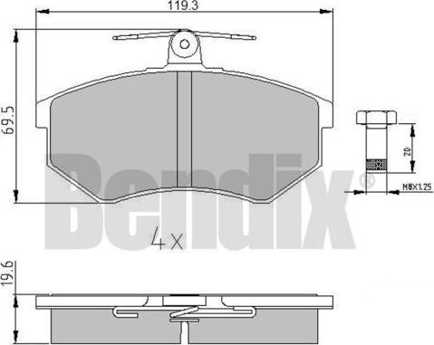 BENDIX 510030 - Гальмівні колодки, дискові гальма avtolavka.club