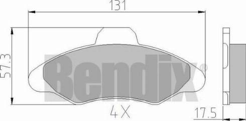 BENDIX 510029 - Гальмівні колодки, дискові гальма avtolavka.club