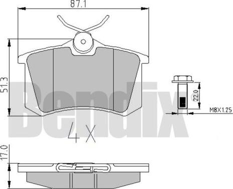 BENDIX 510070 - Гальмівні колодки, дискові гальма avtolavka.club