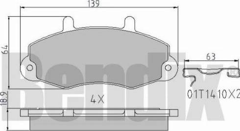 BENDIX 510198 - Гальмівні колодки, дискові гальма avtolavka.club