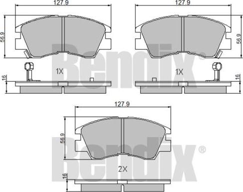 BENDIX 510143 - Гальмівні колодки, дискові гальма avtolavka.club