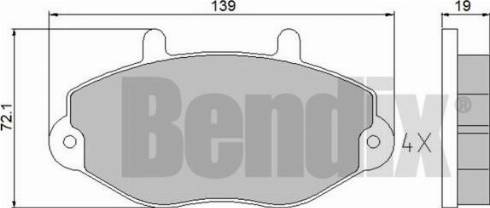 BENDIX 510152 - Гальмівні колодки, дискові гальма avtolavka.club
