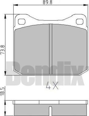 BENDIX 510111 - Гальмівні колодки, дискові гальма avtolavka.club