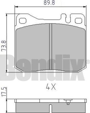 BENDIX 510112 - Гальмівні колодки, дискові гальма avtolavka.club