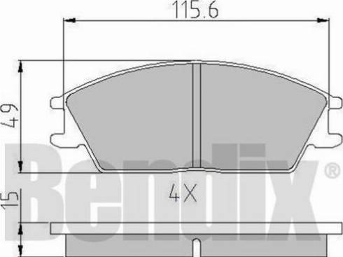 BENDIX 510182 - Гальмівні колодки, дискові гальма avtolavka.club