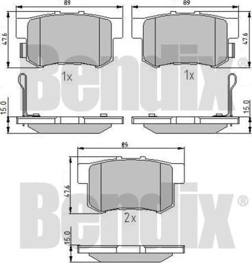 BENDIX 510132 - Гальмівні колодки, дискові гальма avtolavka.club