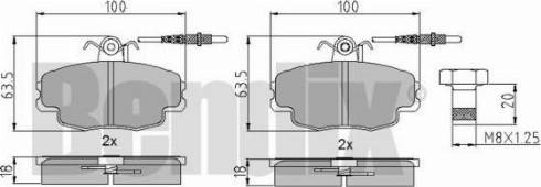 BENDIX 510179 - Гальмівні колодки, дискові гальма avtolavka.club