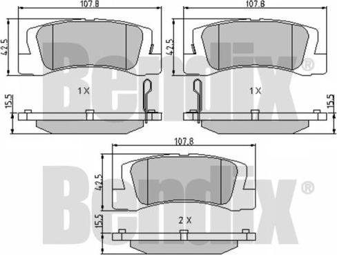 BENDIX 510176 - Гальмівні колодки, дискові гальма avtolavka.club