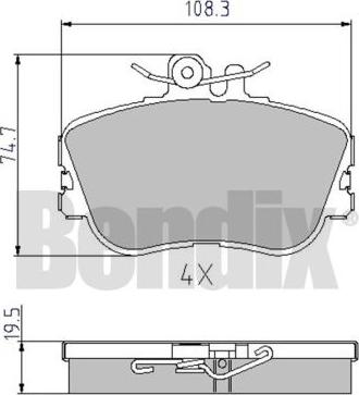 BENDIX 510171 - Гальмівні колодки, дискові гальма avtolavka.club