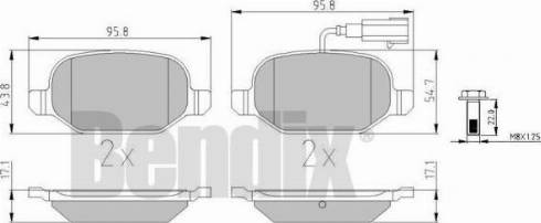 BENDIX 510890 - Гальмівні колодки, дискові гальма avtolavka.club