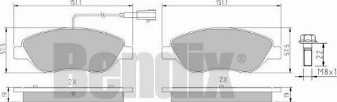 BENDIX 510898 - Гальмівні колодки, дискові гальма avtolavka.club