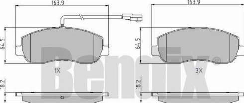 BENDIX 510864 - Гальмівні колодки, дискові гальма avtolavka.club