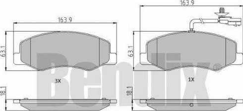 BENDIX 510865 - Гальмівні колодки, дискові гальма avtolavka.club