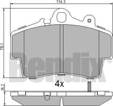 BENDIX 510801 - Гальмівні колодки, дискові гальма avtolavka.club