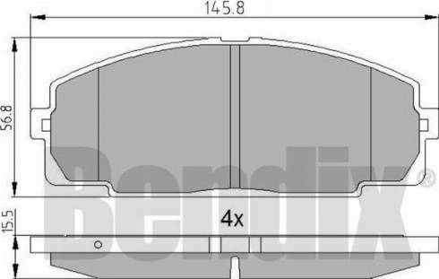 BENDIX 510808 - Гальмівні колодки, дискові гальма avtolavka.club