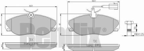 BENDIX 510812 - Гальмівні колодки, дискові гальма avtolavka.club