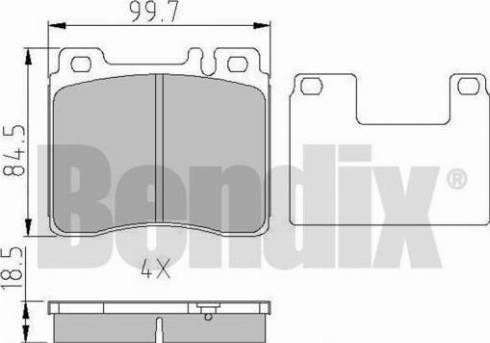 BENDIX 510839 - Гальмівні колодки, дискові гальма avtolavka.club