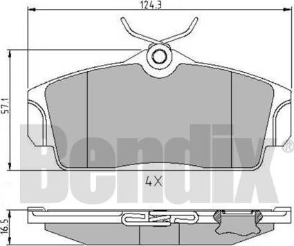 BENDIX 510826 - Гальмівні колодки, дискові гальма avtolavka.club