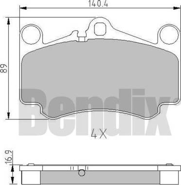 BENDIX 510872 - Гальмівні колодки, дискові гальма avtolavka.club