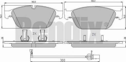 BENDIX 510877 - Гальмівні колодки, дискові гальма avtolavka.club