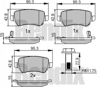 BENDIX 510399 - Гальмівні колодки, дискові гальма avtolavka.club